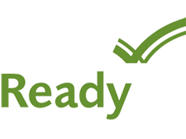 The image features the word "Ready" in green with a checkmark extending from the top end, suggesting that something is complete or approved.
